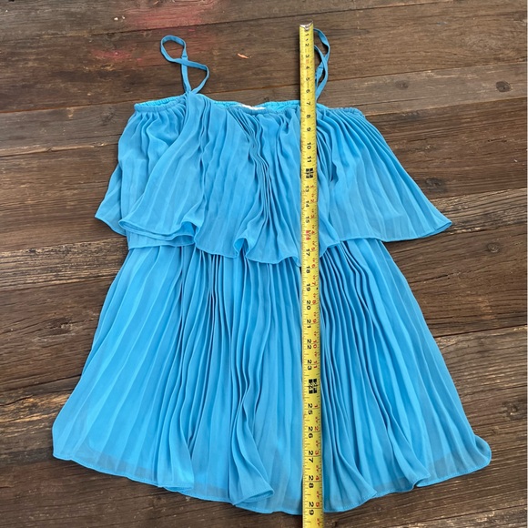 HAUSEN Women's Pleated Romper Size S In Azure Blue - Picture 8 of 9